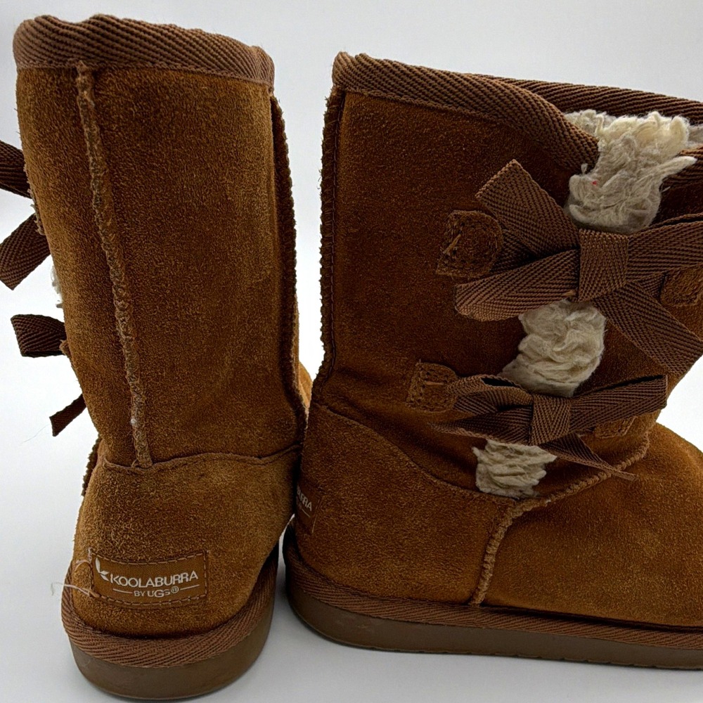 Koolaburra by UGG Women's Brown Chestnut Bow Mid-Calf Boot 1019372